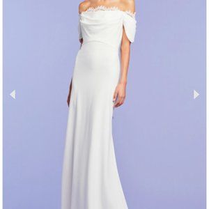 Wedding Dress -US Size 8 (Ivory)-Tadashi Shoji